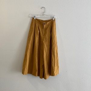 Uniqlo Mustard Wide-Leg Culottes